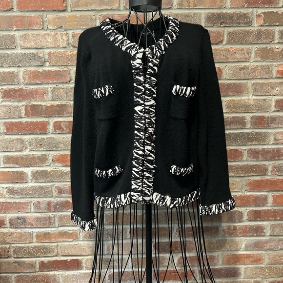 Magaschoni 100% Cashmere Embellished Cardigan - Picture 1 of 8